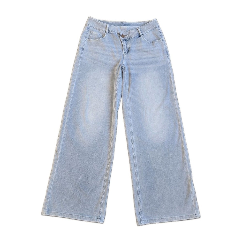 HALARA Flex Asymmetric Low Rise Baggy Wide Leg Jean Women's Size Small Reg